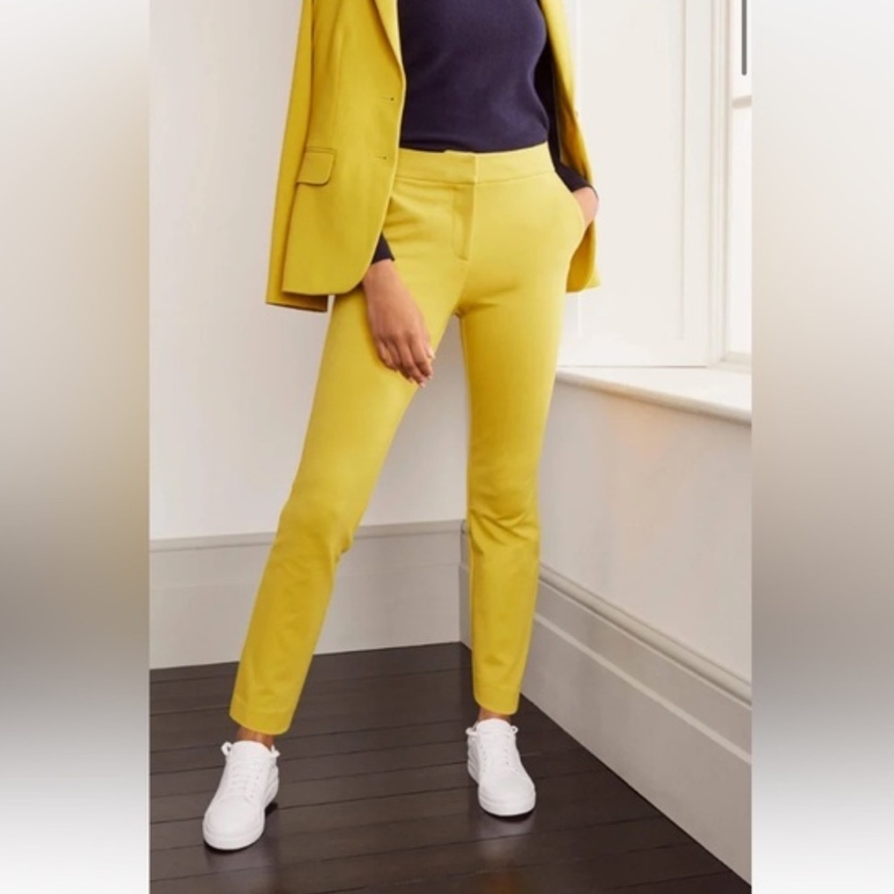 Boden Mustard Cropped Tailored Pants